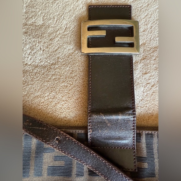 RARE VINTAGE FENDI handbag 🌟 Fendi Zucchino hobo bag in brown GOOD CONDITION! - Picture 9 of 16